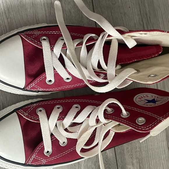 Shoes - Maroon converse (size 5.5 UK)